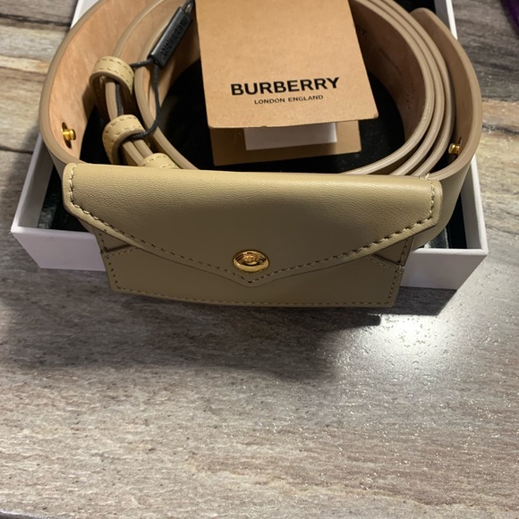 Burberry Envelope Tan Belt. NWT Size 38. main image 4
